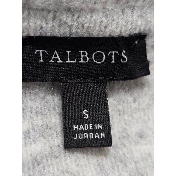 Talbots Women's Gray Button-Up Long Knit Cardigan Coat S Acrylic Blend Size S - Picture 7 of 10